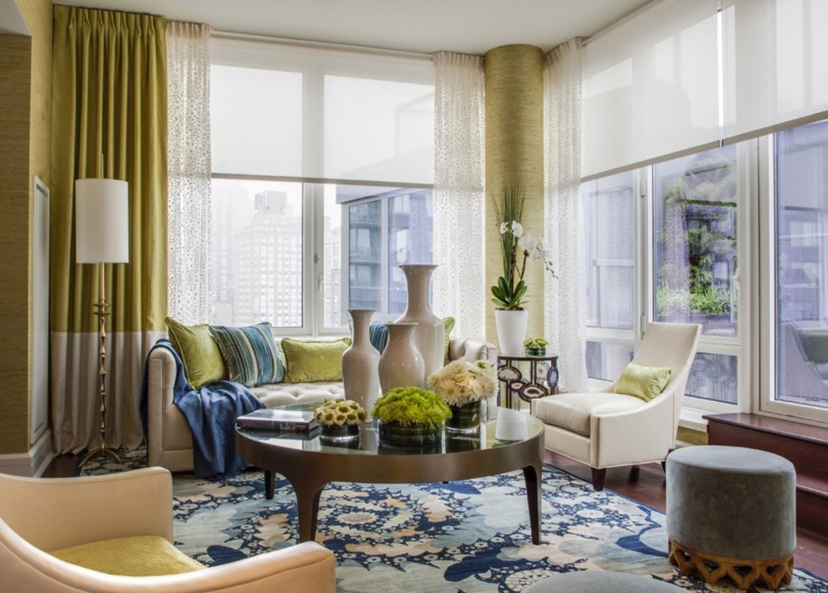 ideas to decorate living room with bay window