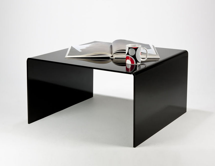 acrylic coffee table black
