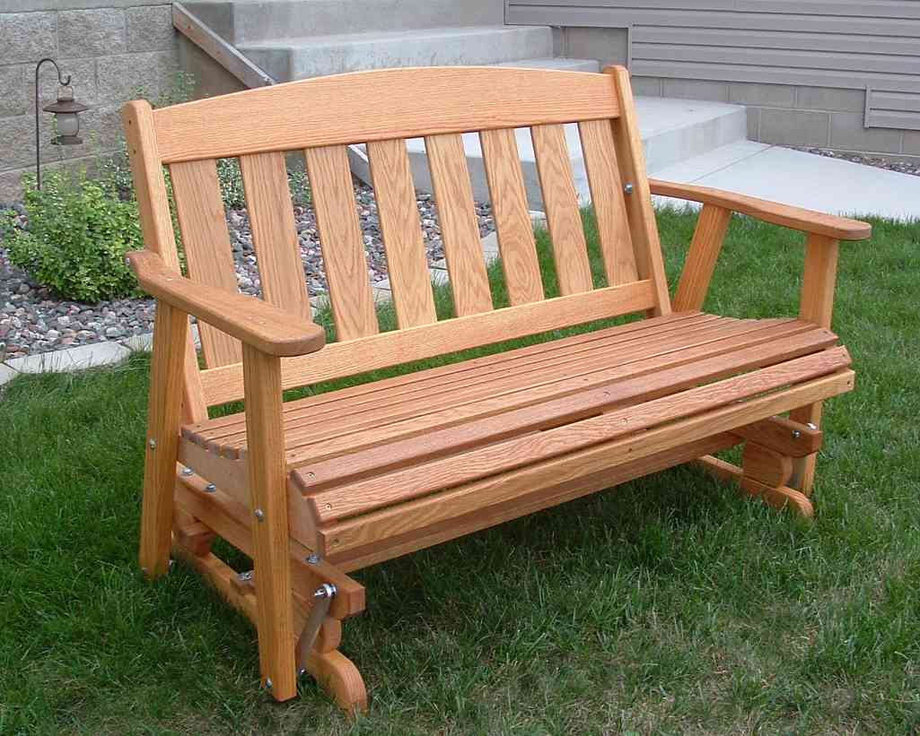 amish patio glider