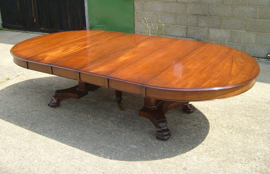 antique round pedestal dining table