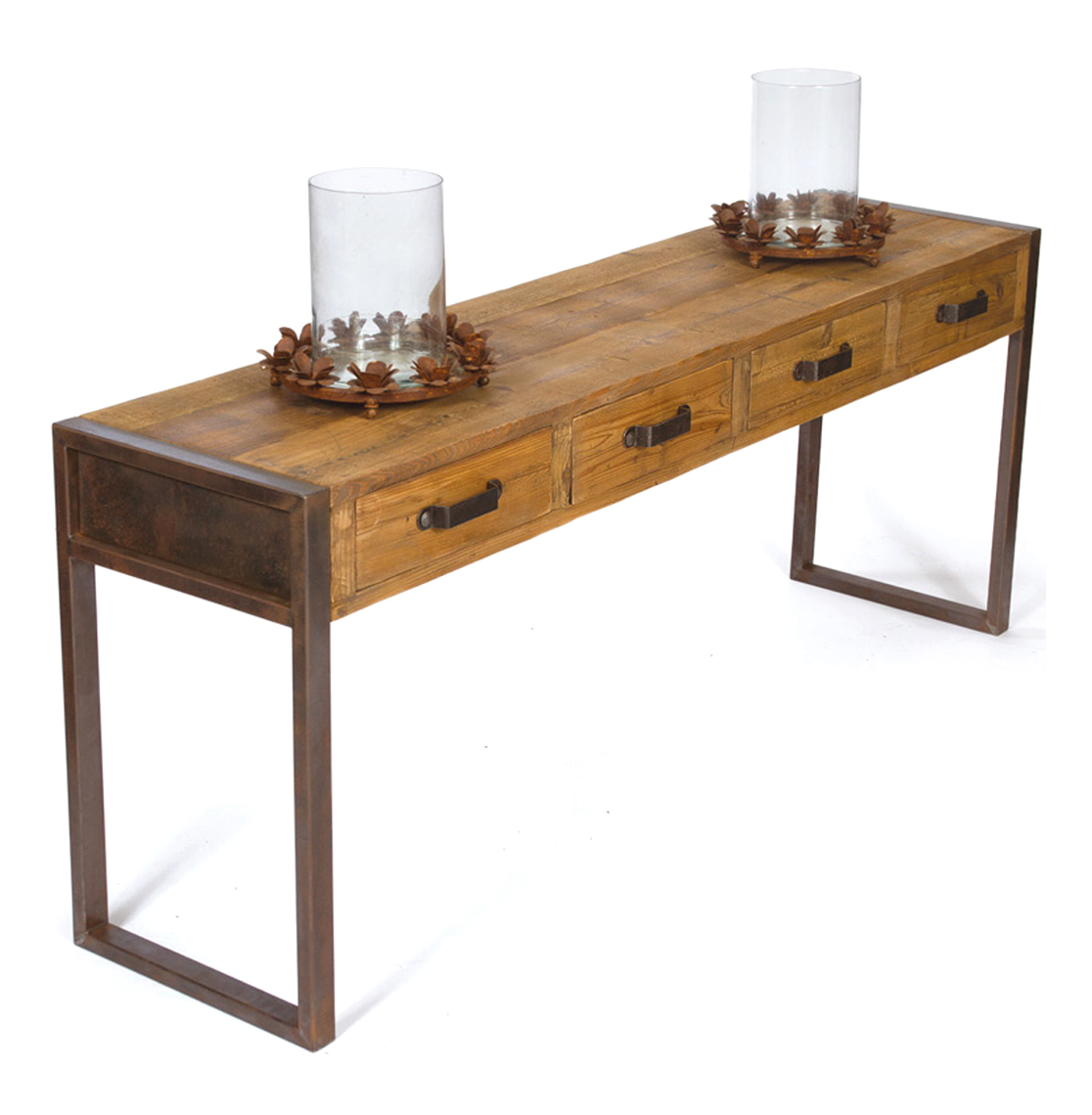 barn wood console table