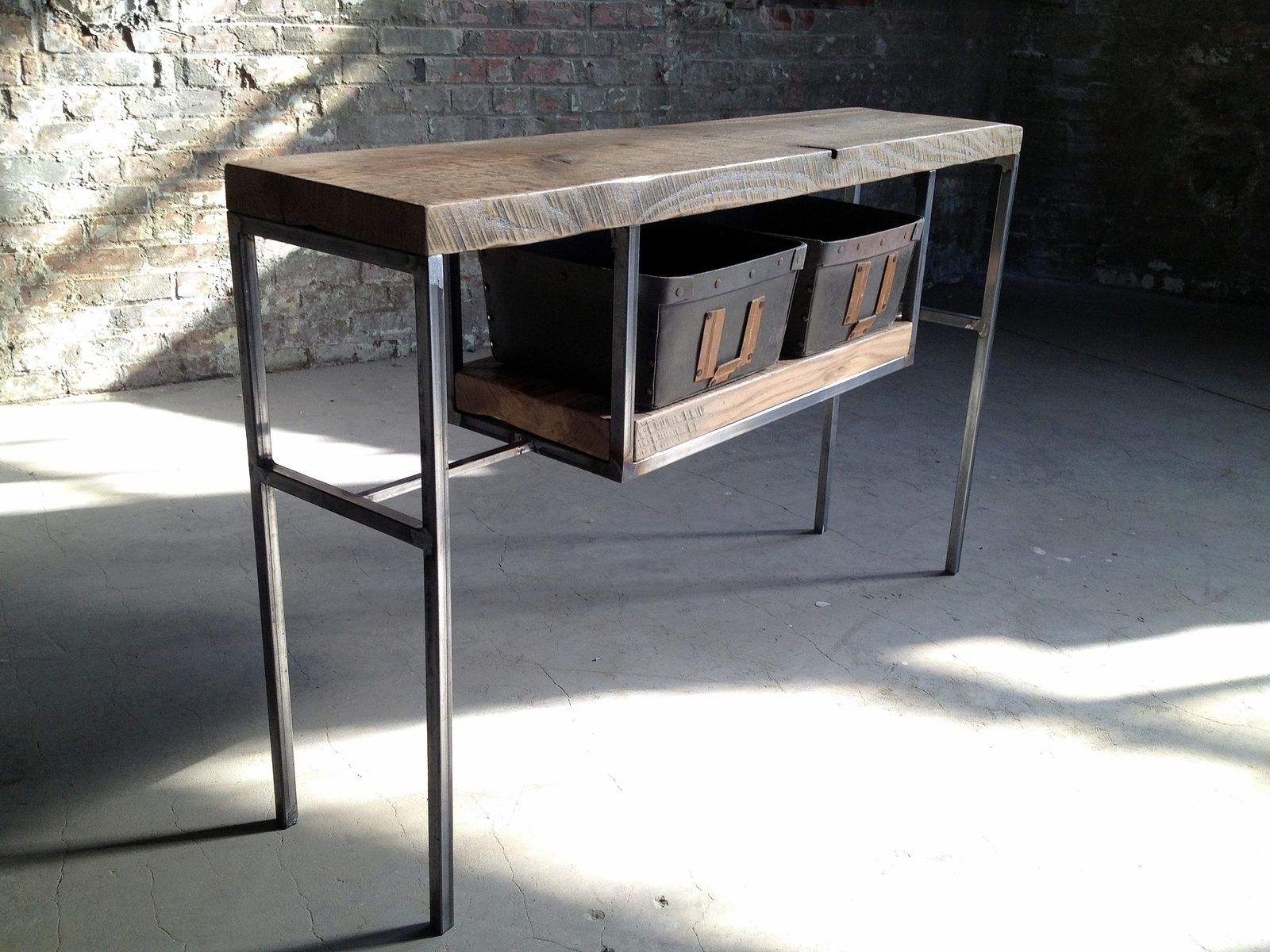 barn wood entry table
