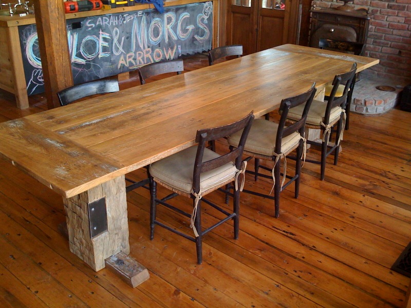 barn wood table and chairs