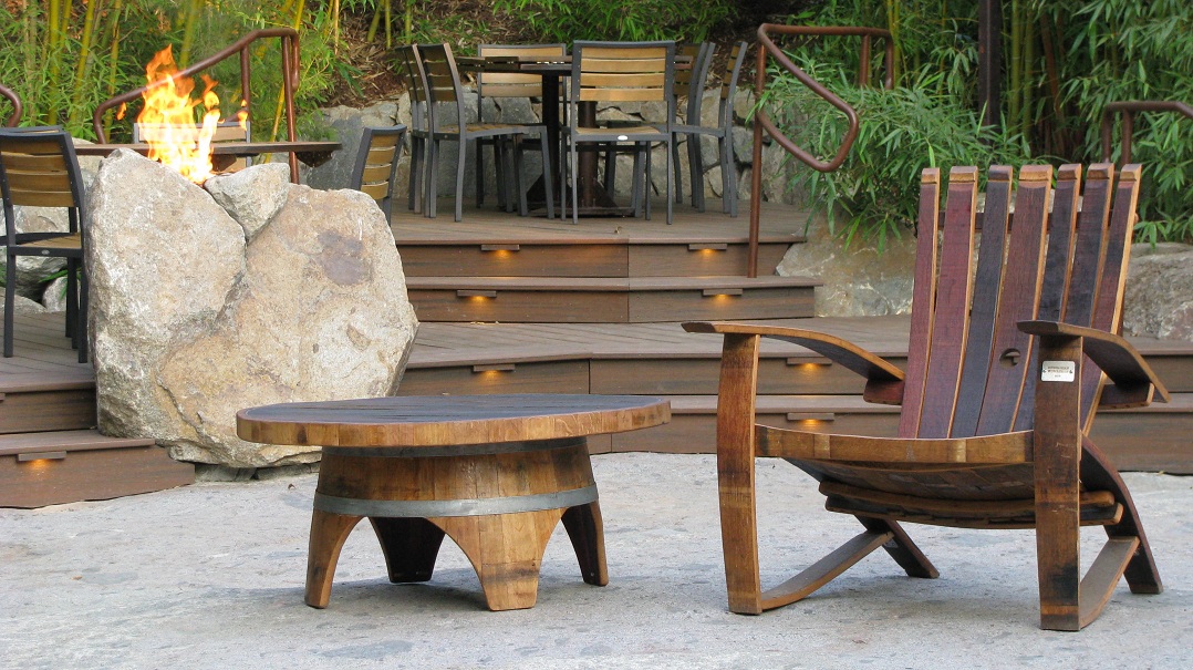 barn wood table chairs