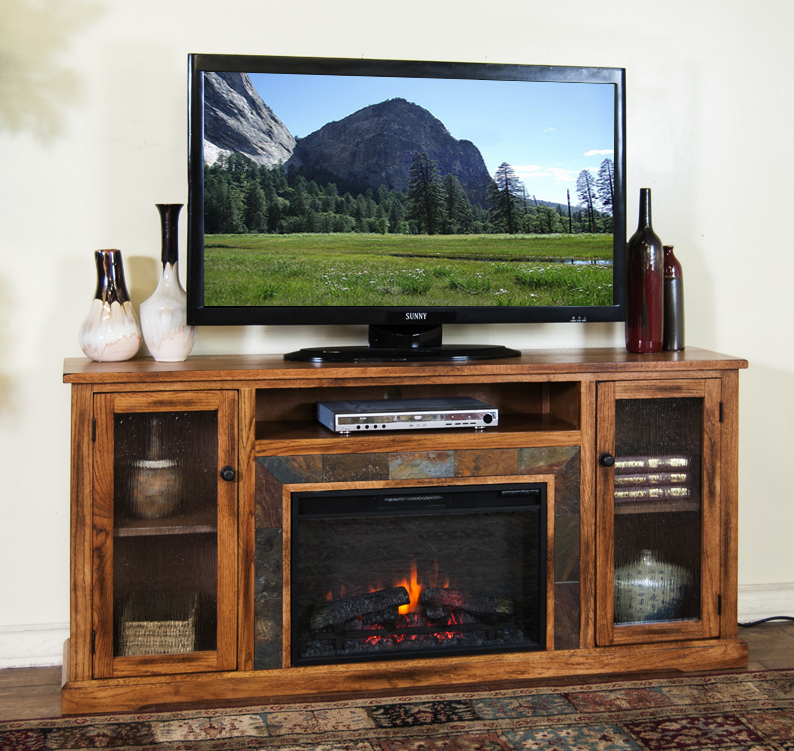 bentwood fireplace tv stand