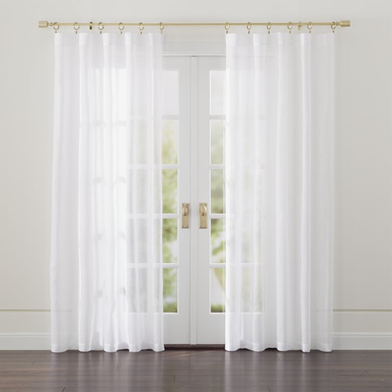 best white linen curtain