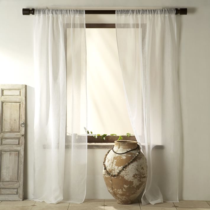 bright white linen curtains