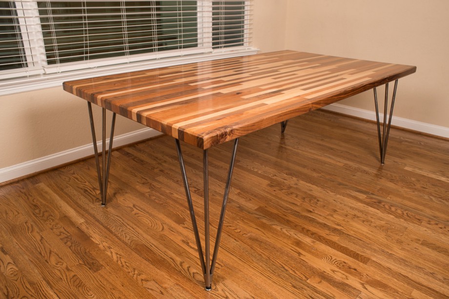 butcher block breakfast table