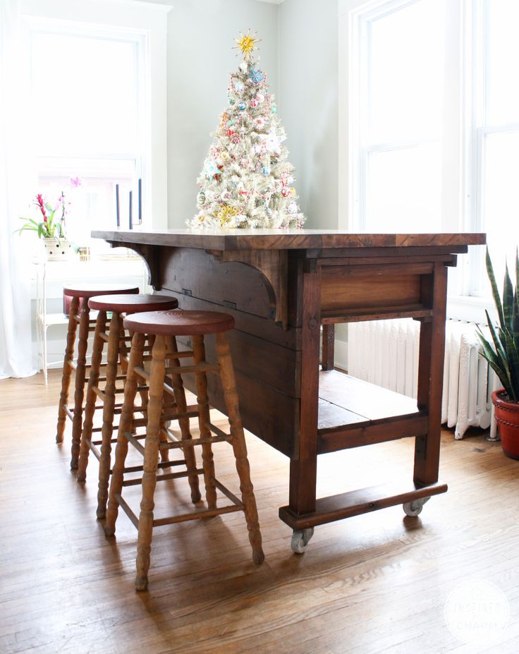 butcher block table counter height