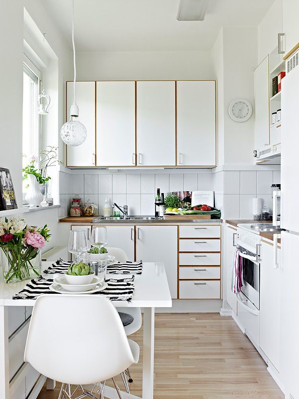 compact apartment kitchen