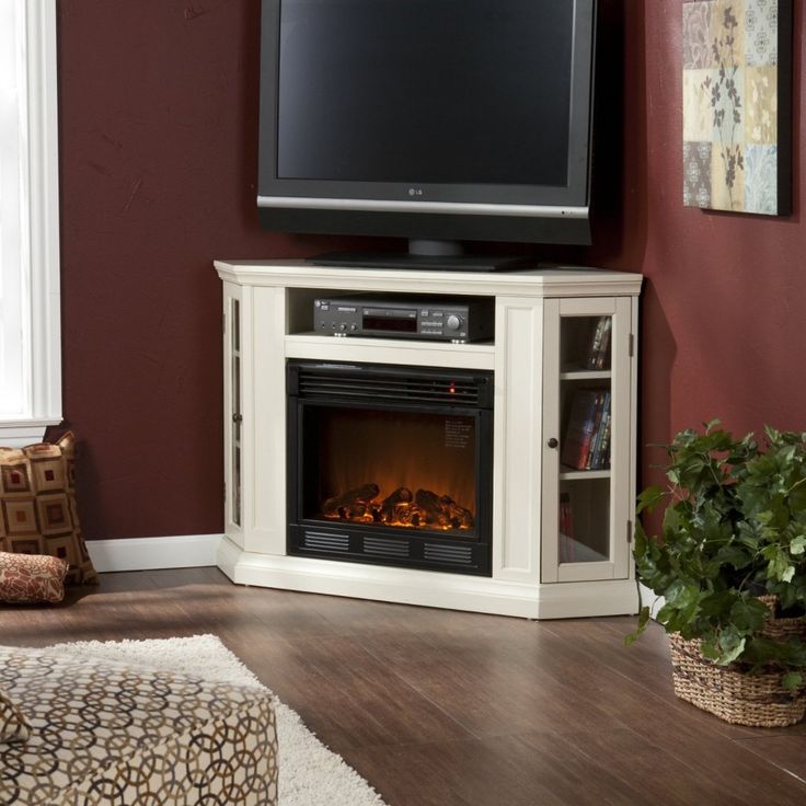 corner gel fireplace tv stand