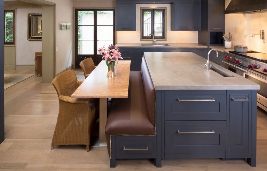 curved kitchen bench seating