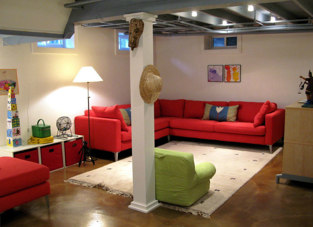 dark basement lighting ideas