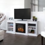 dark brown fireplace tv stand
