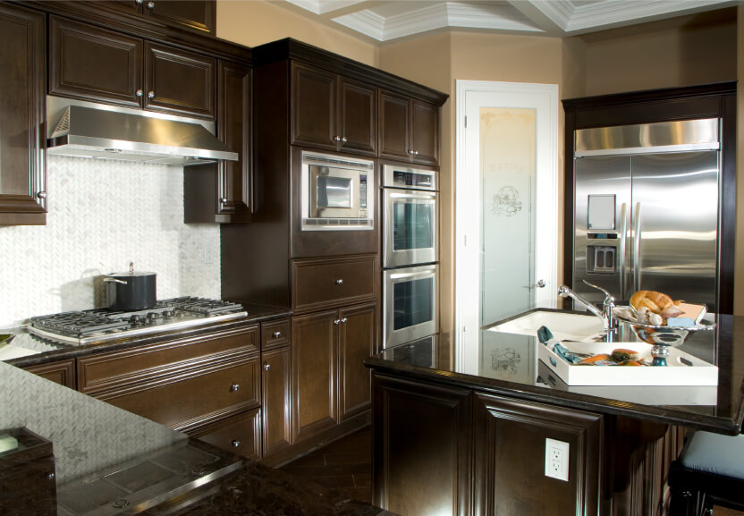 dark kitchen cabinets design ideas