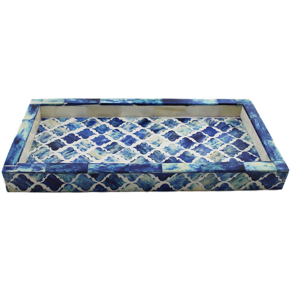 decorative blue tray