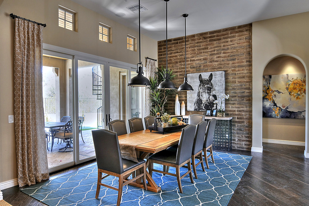 dining room blue rug