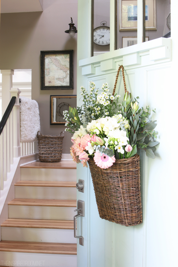 front door basket decorations