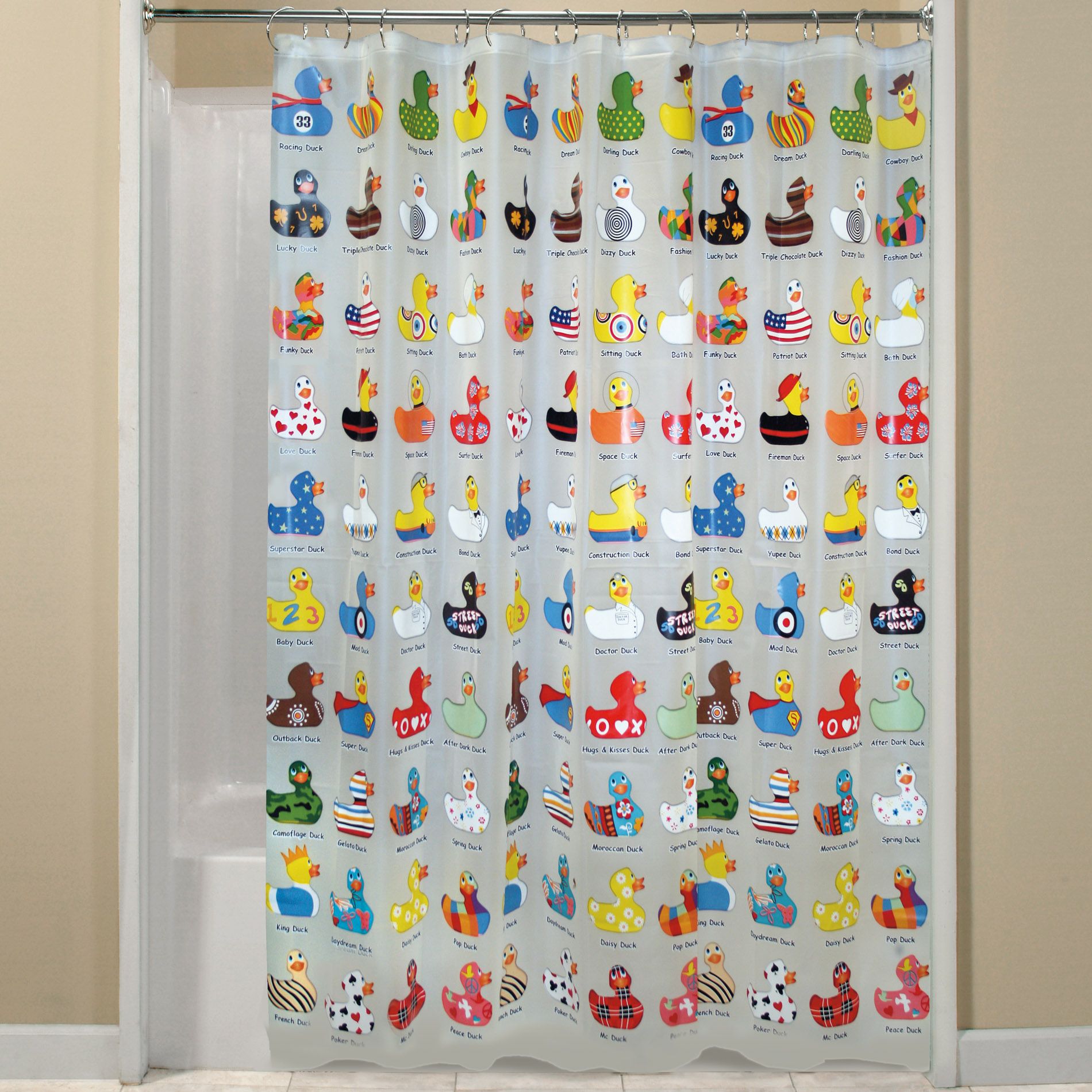 fun bubbles vinyl shower curtain