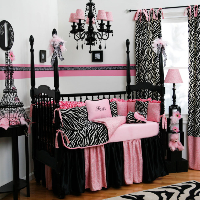 funky zebra baby bedding