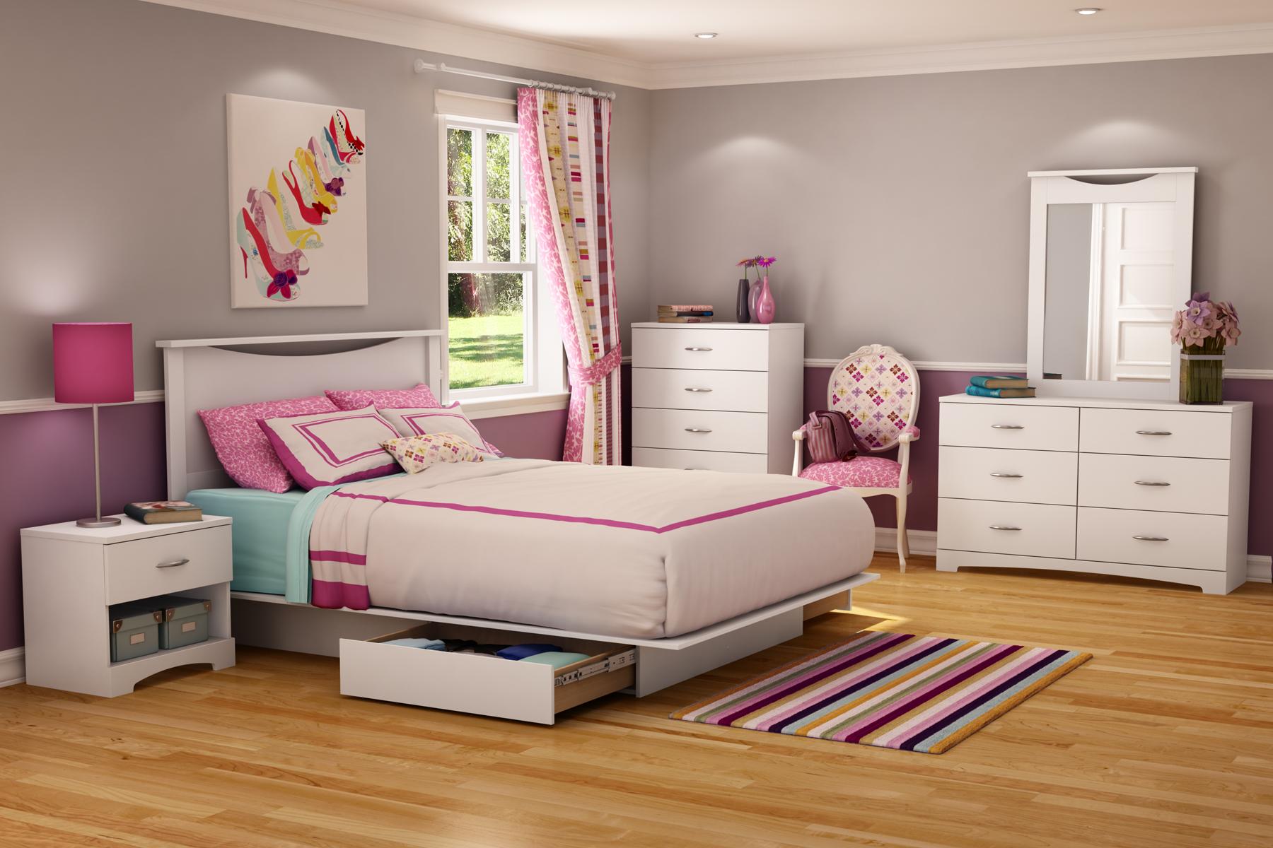 girls bedroom sets with storage