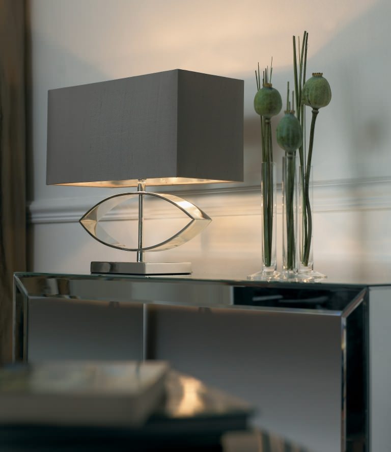 gray rectangular lamp shades