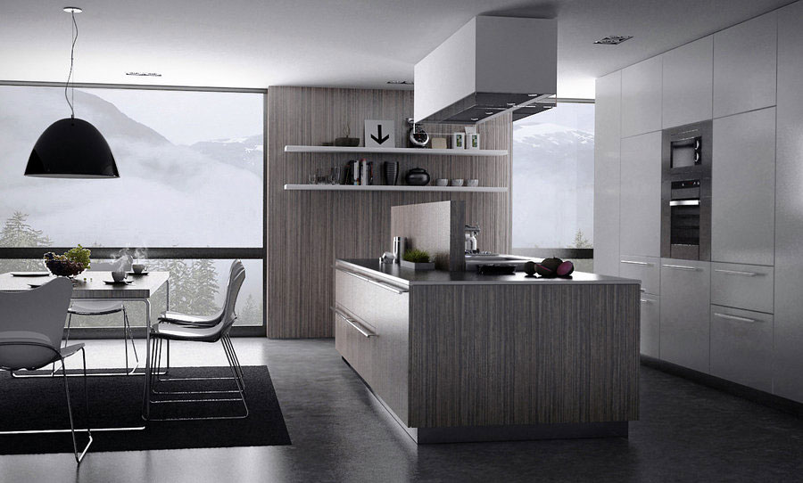 grey kitchen cabinets design