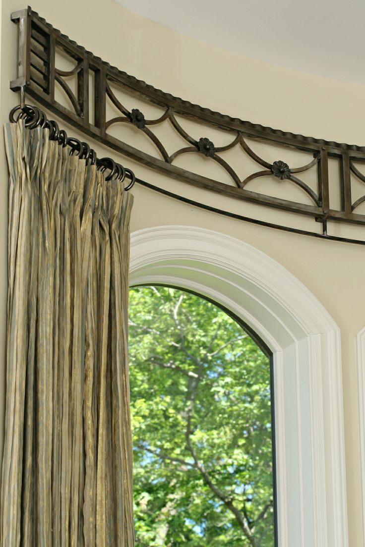 heavy duty bay window curtain rods