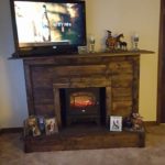 homemade fireplace tv stand