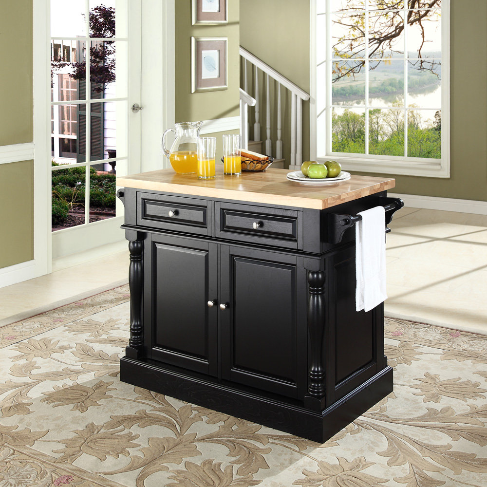 kitchen island table black