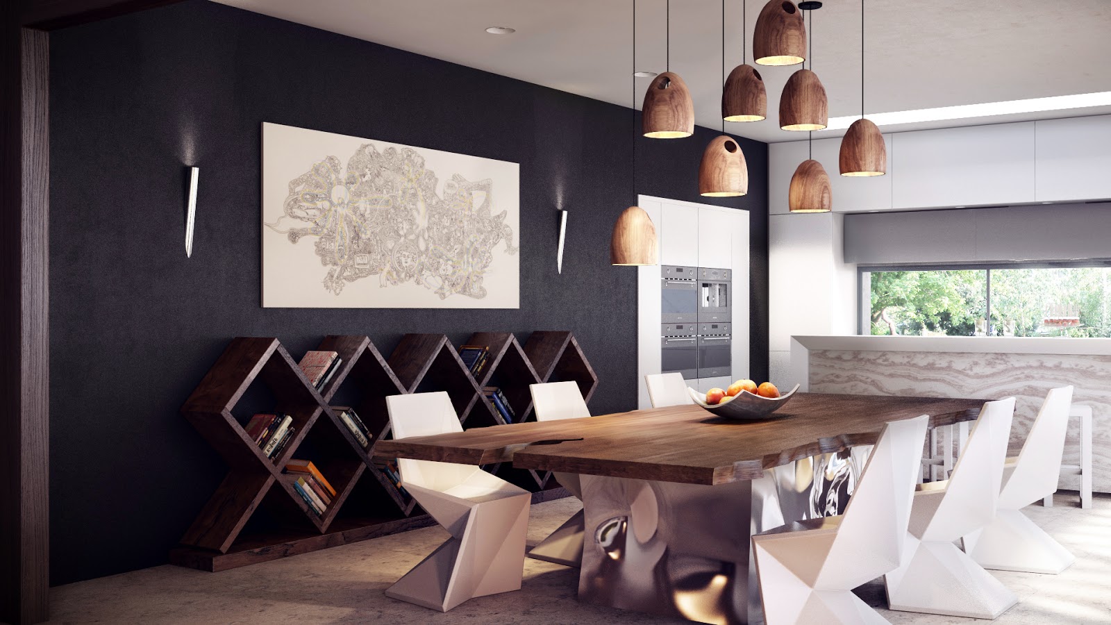 large contemporary dining room sets