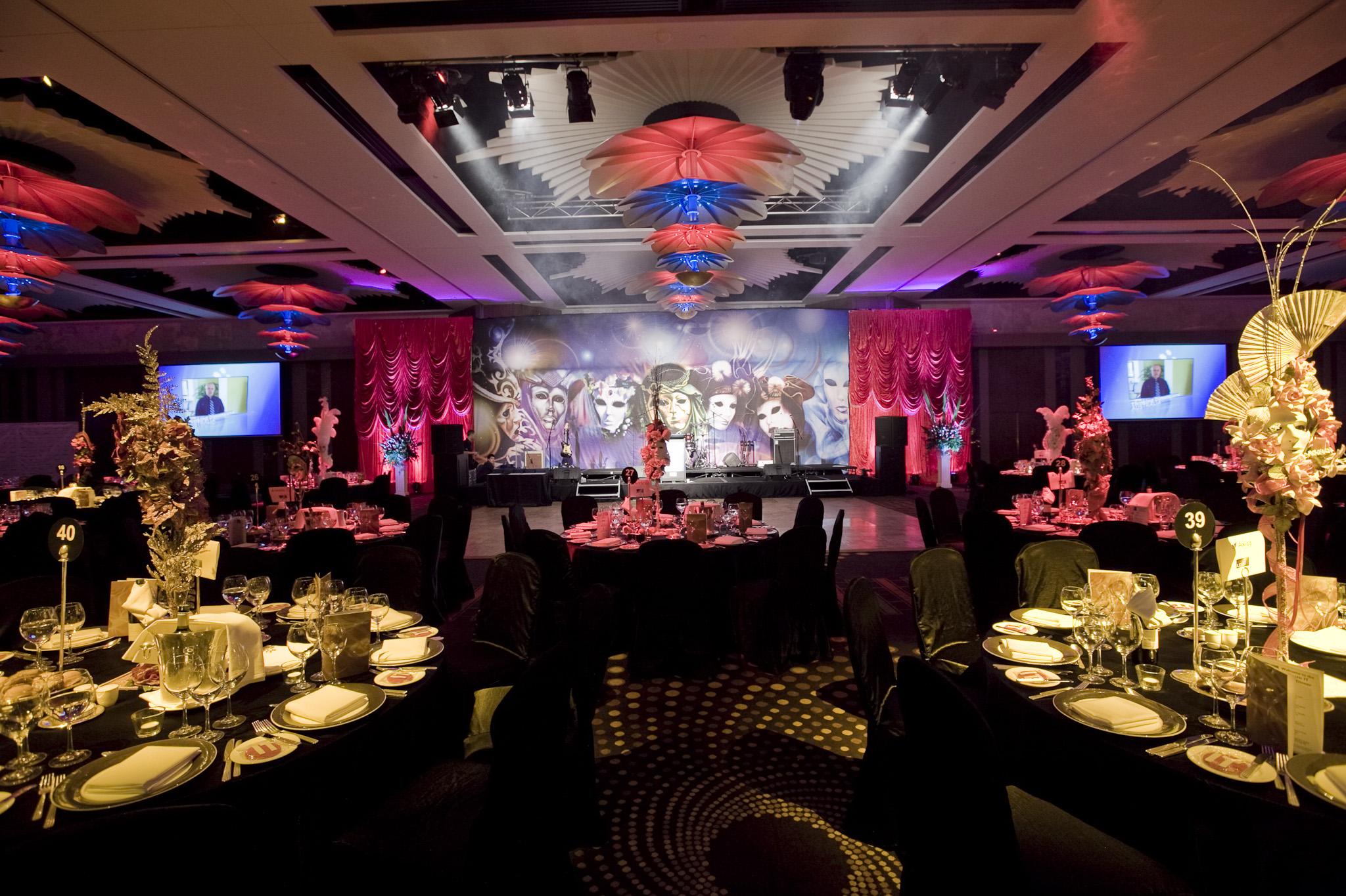 masquerade ball decorations for hire