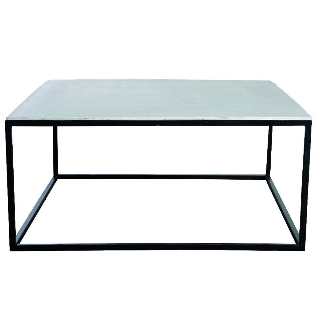 metal concrete coffee table