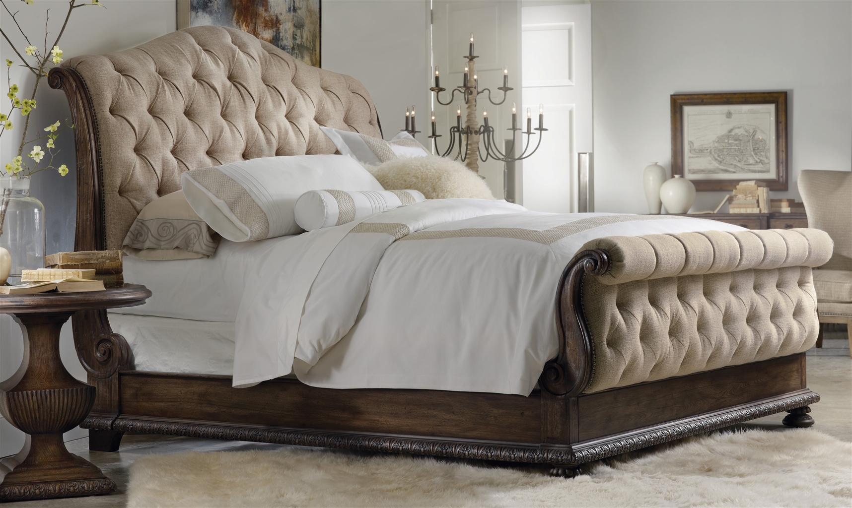 milan tufted upholstered queen headboard