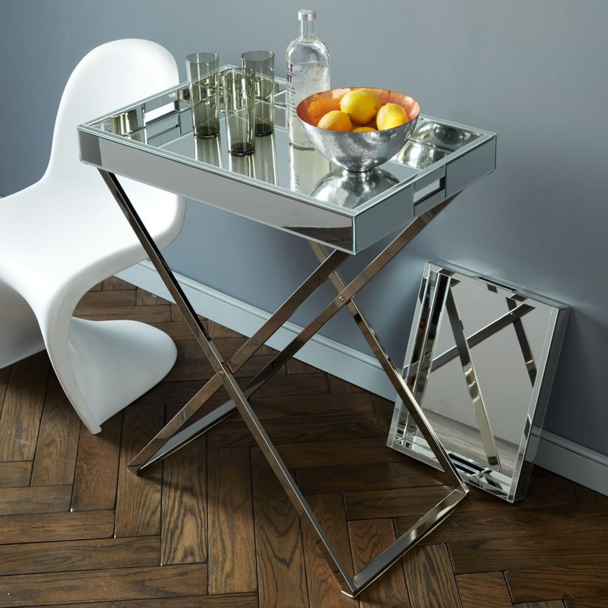 mirrored tray for coffee table