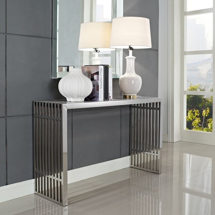 modern console table white