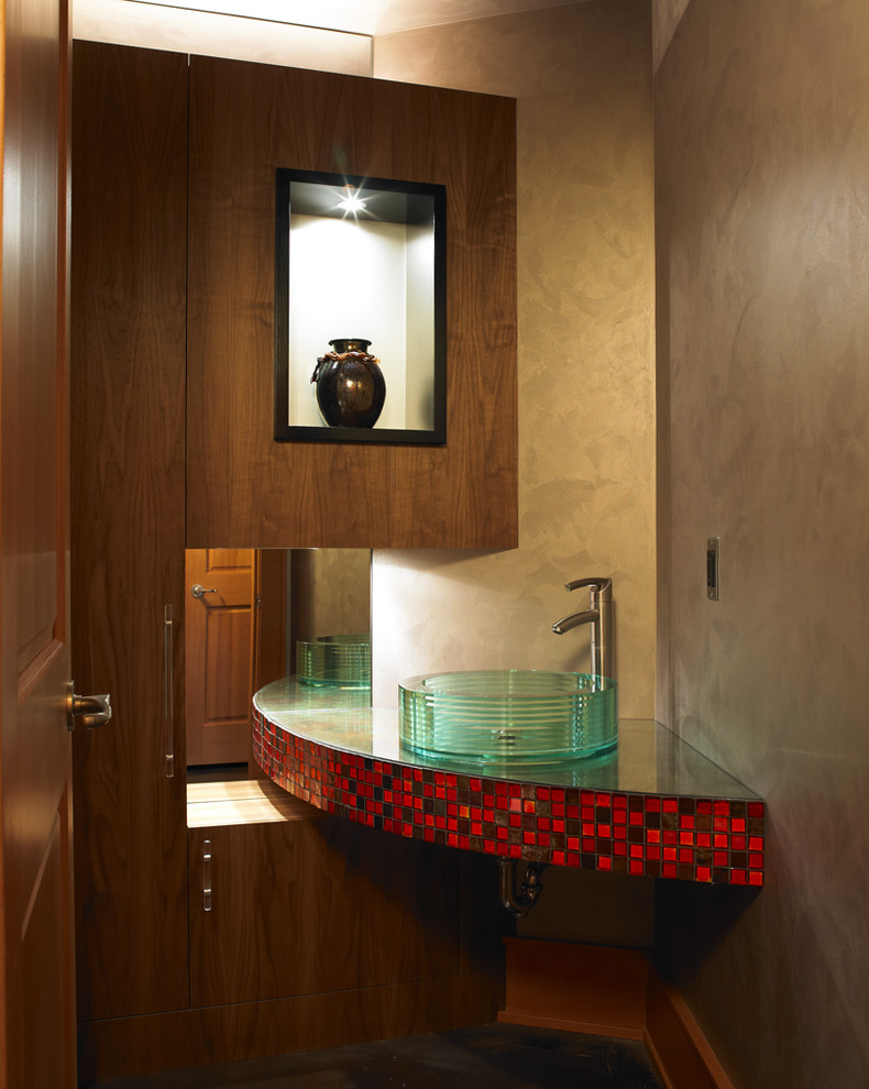 modern corner bathroom sink