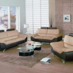 modern living room with dark furniture