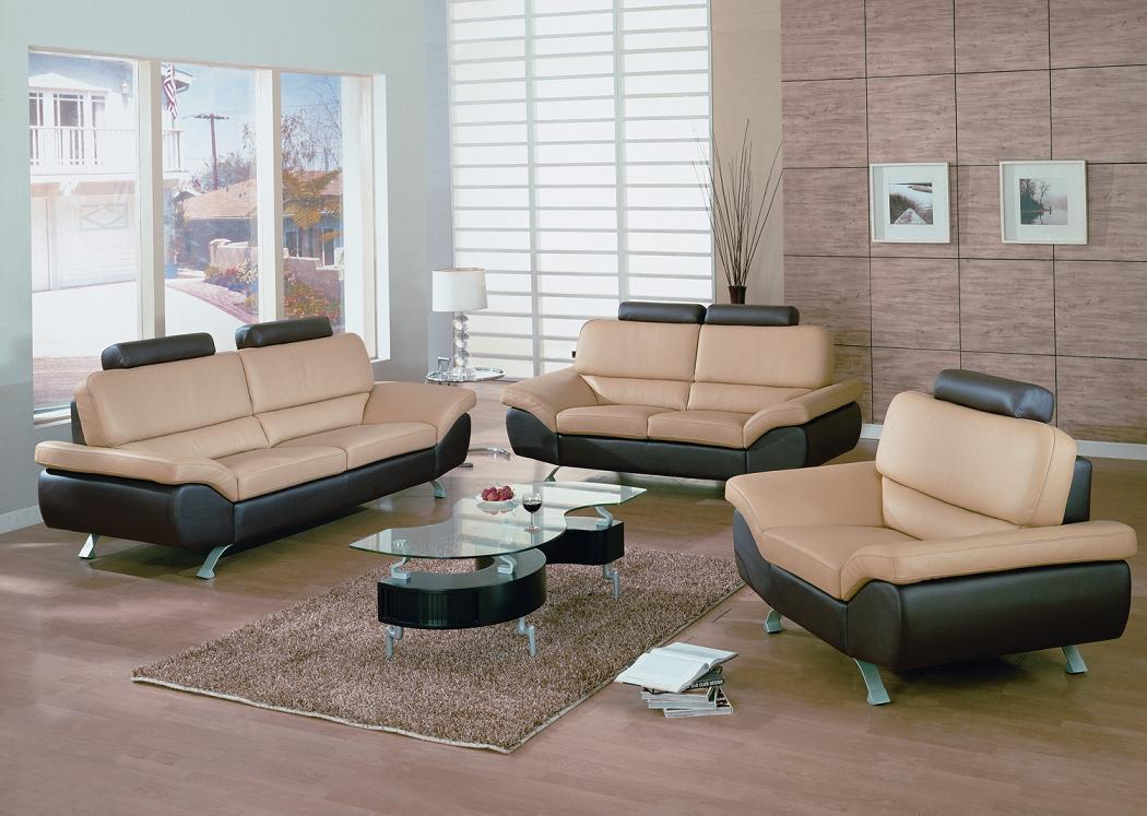 modern living room with dark furniture