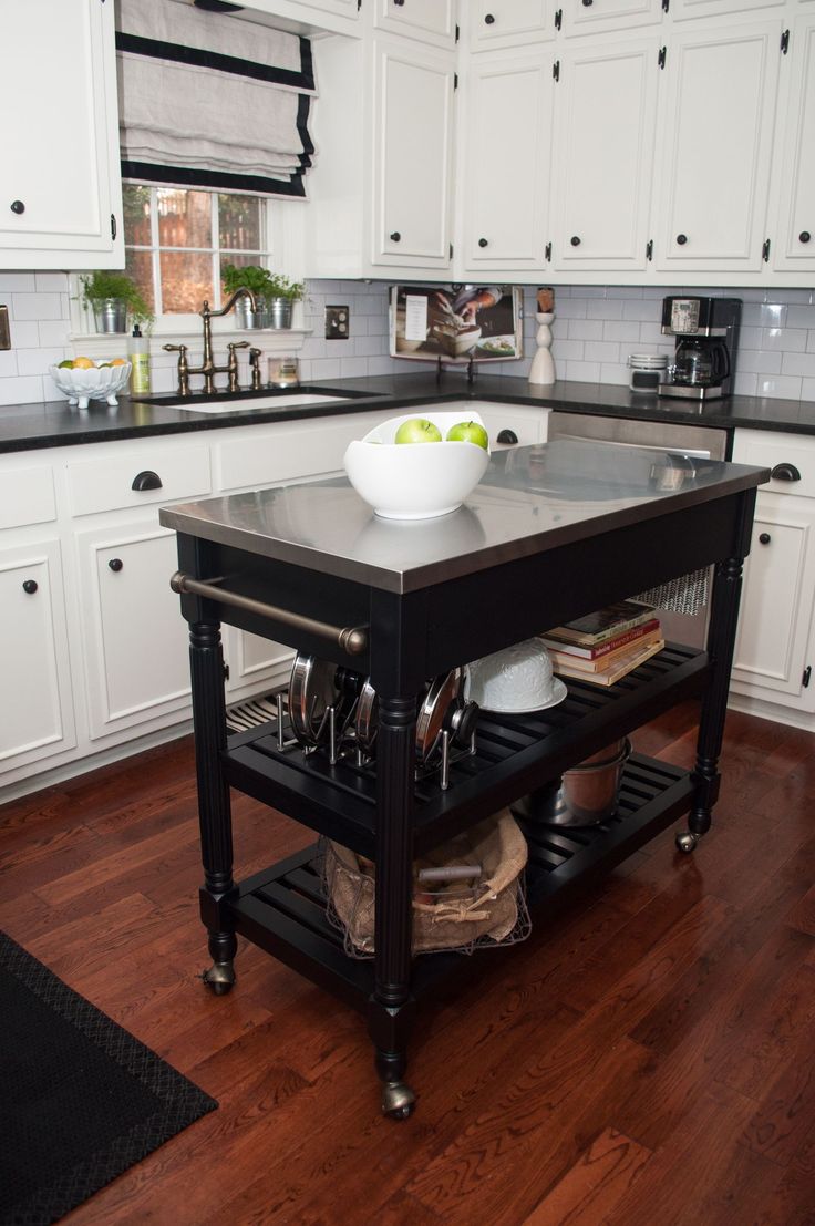 movable kitchen island with drop leaf