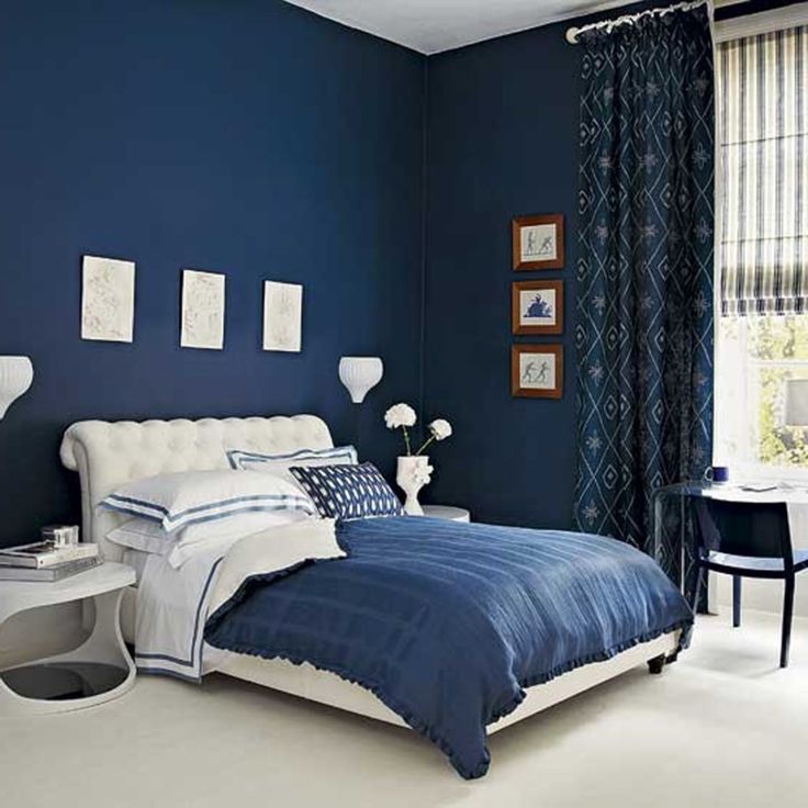 navy blue contemporary curtains