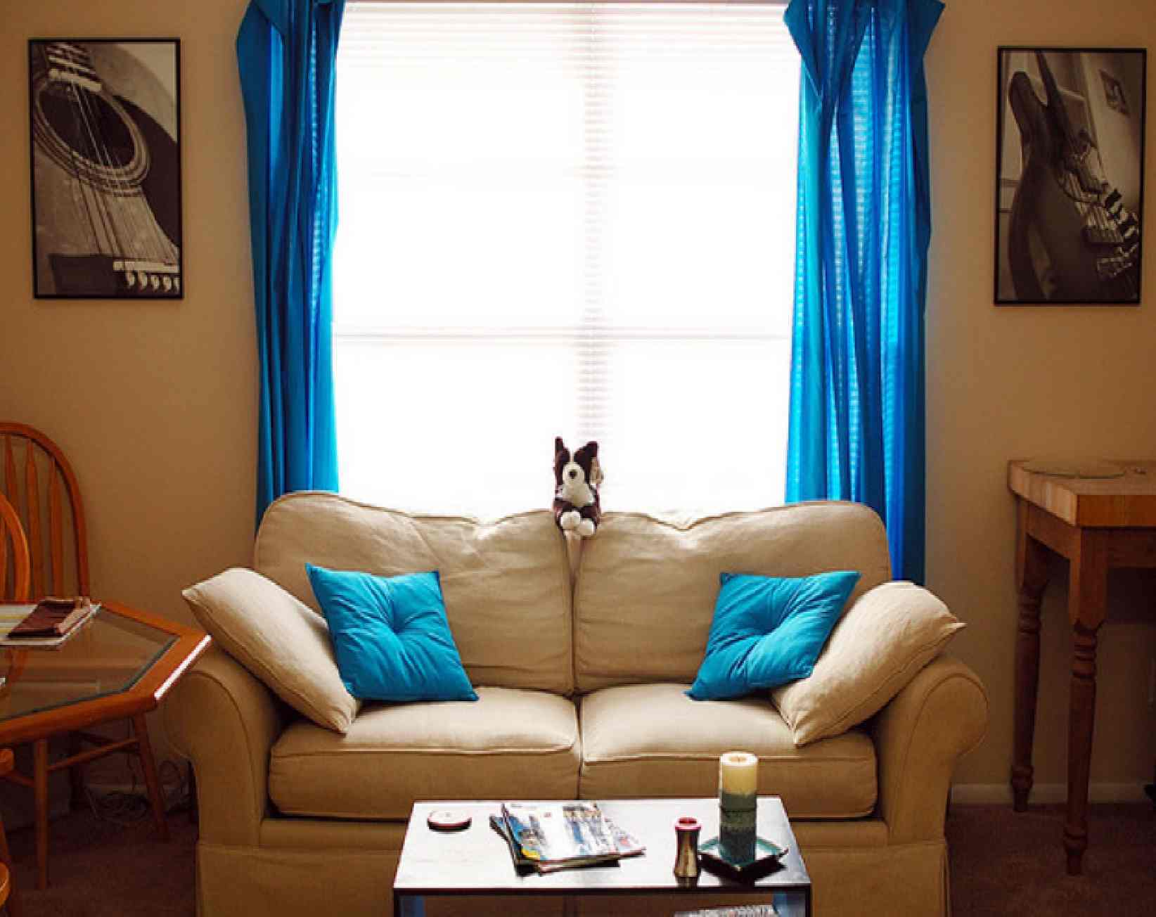 navy blue country curtains