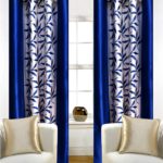 navy blue door curtains