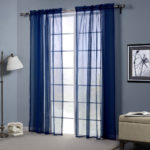 navy blue modern curtains