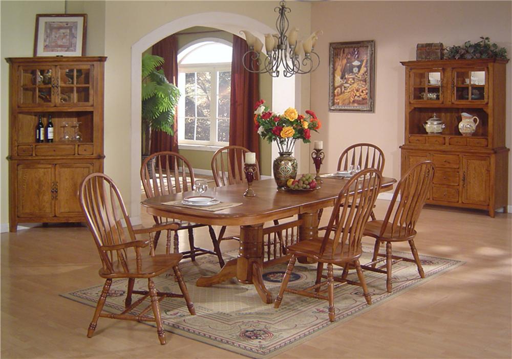 oak dining room table and chair sets