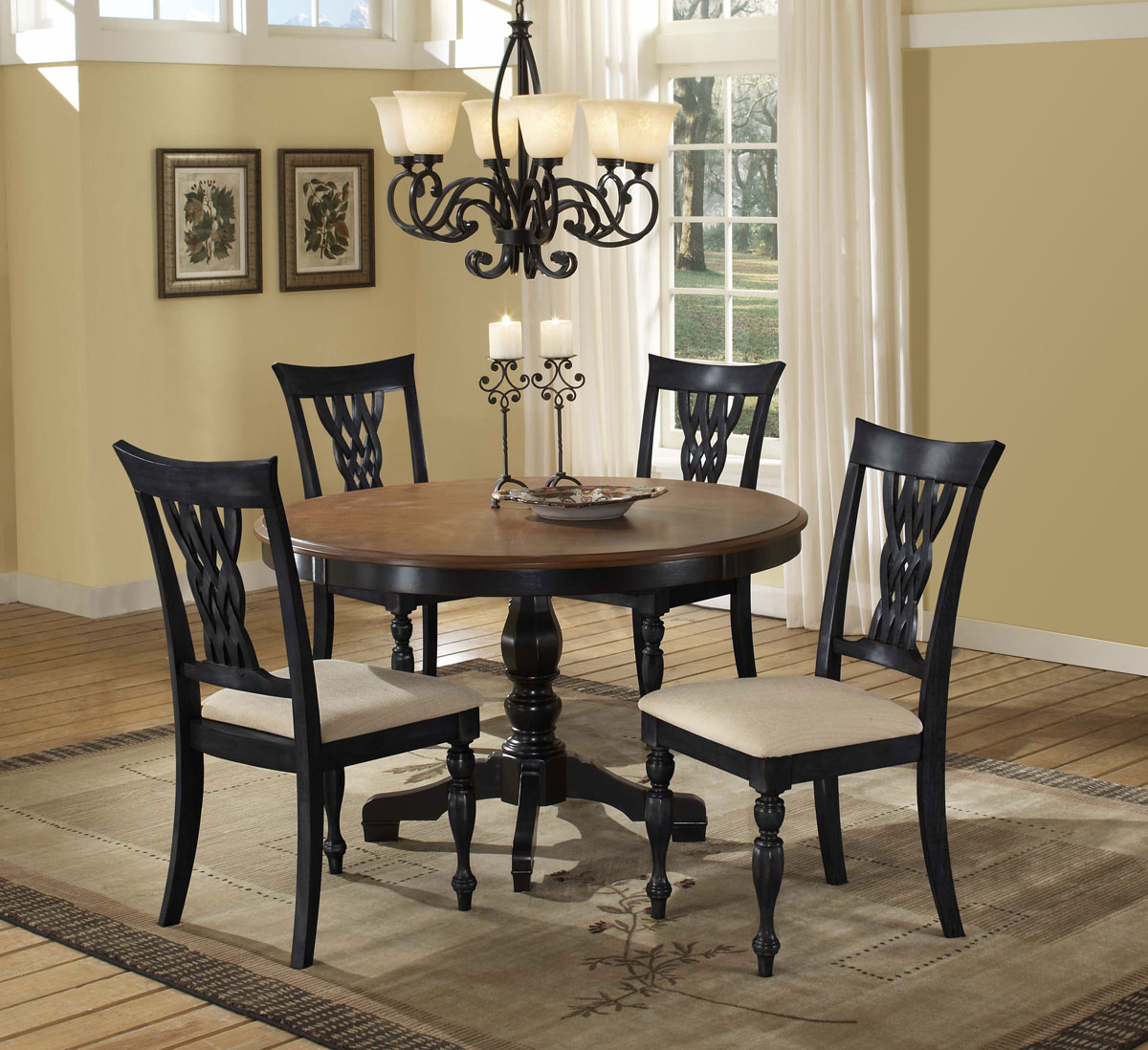 round cherry pedestal dining table