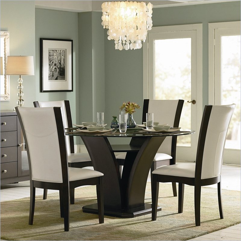 round kitchen table espresso
