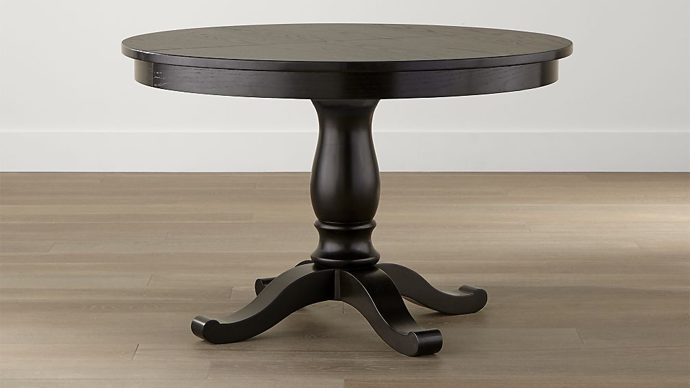 round pedestal dining table black
