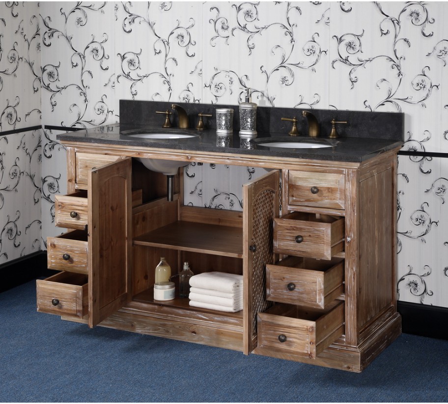 rustic oak bathroom vanities