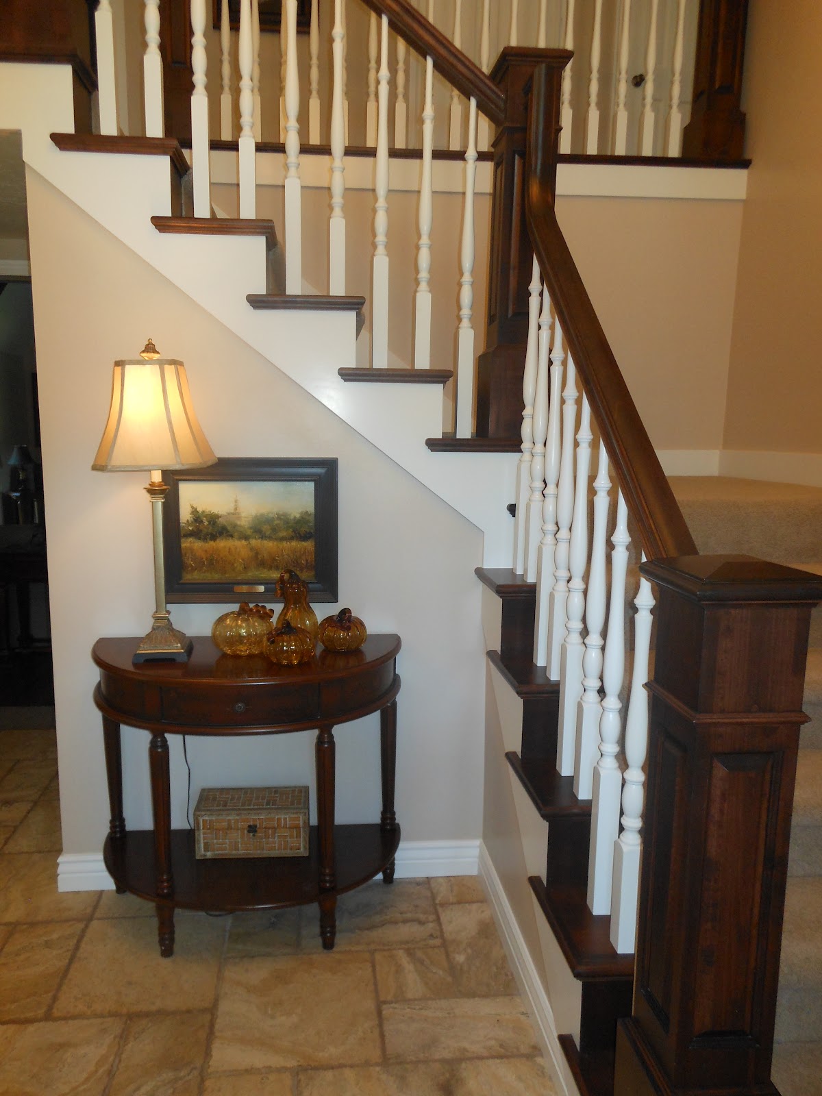 small corner table for entryway